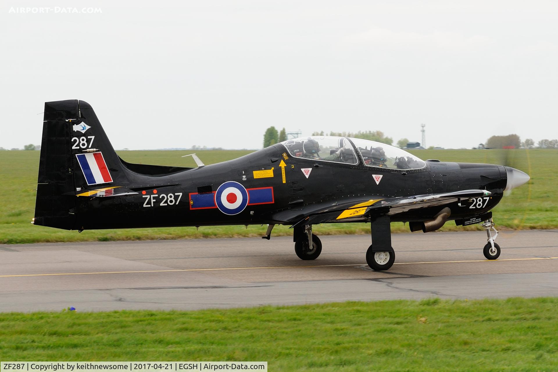 ZF287, 1991 Short S-312 Tucano T1 C/N S085/T58, Nice Visitor.