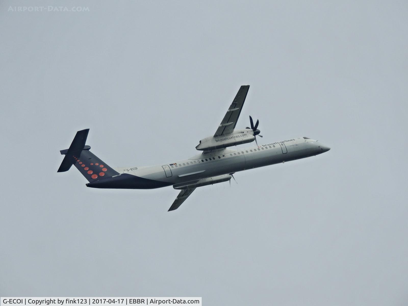 G-ECOI, 2008 De Havilland Canada DHC-8-402Q Dash 8 C/N 4224, dash from brussels airlines