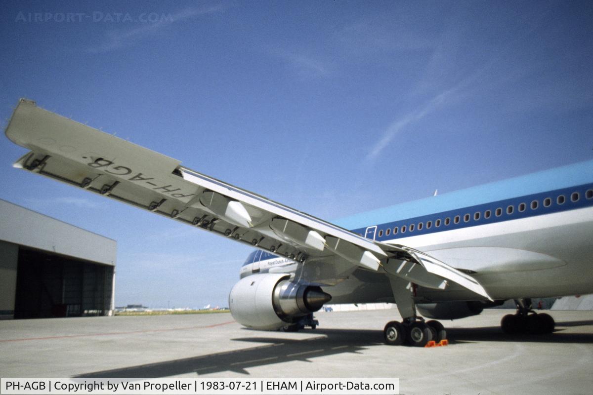 PH-AGB, 1983 Airbus A310-203 C/N 245, KLM Airbus A310-203 on the platform at Schiphol-Oost, the Netherlands, 1983