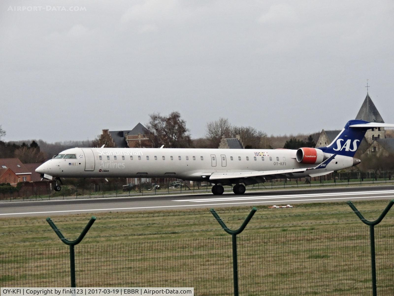 OY-KFI, 2009 Canadair CRJ-900ER (CL-600-2D24) C/N 15242, SAS LANDING