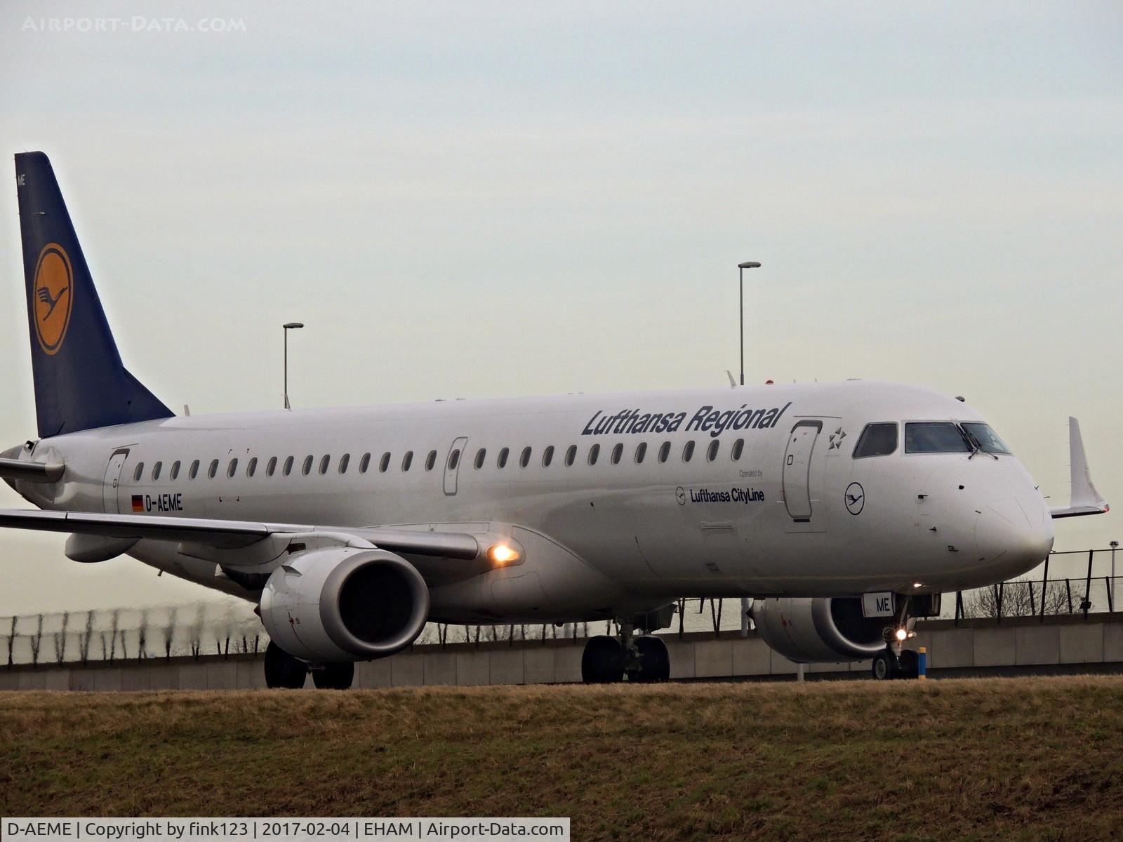 D-AEME, 2009 Embraer 195LR (ERJ-190-200LR) C/N 19000308, LUFTHANSA embrear on quebec