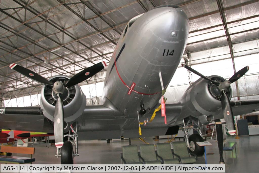 A65-114, 1945 Douglas C-47B-35-DK Skytrain C/N 16712/33460, Douglas C-47B Skytrain at the South Australian Aviation Museum, Port Adelaide, South Australia. December 5th 2007.