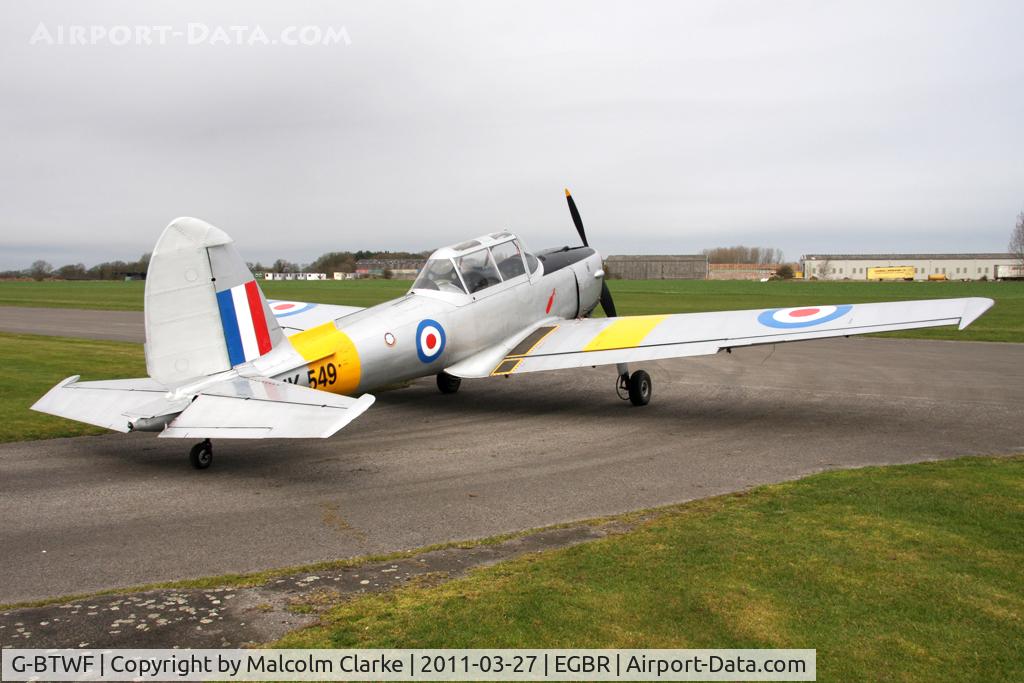 G-BTWF, 1951 De Havilland DHC-1 Chipmunk T.10 C/N C1/0564, De Havilland DHC-1 Chipmunk T.10 at Breighton Airfield's All Comers Spring Fly-In. March 27th 2011.