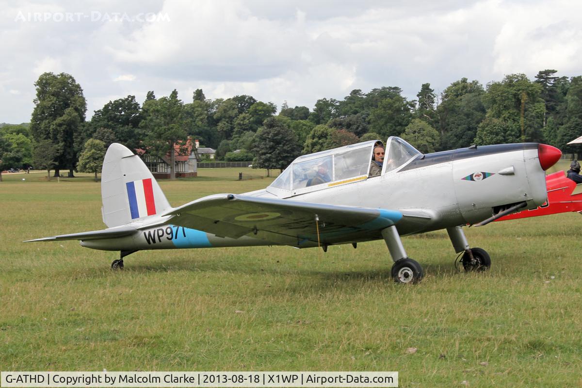 G-ATHD, 1953 De Havilland DHC-1 Chipmunk T.10 C/N C1/0837, De Havilland DHC-1 Chipmunk T.10 at The De Havilland Moth Club's 28th International Moth Rally at Woburn Abbey. August 18th 2013.