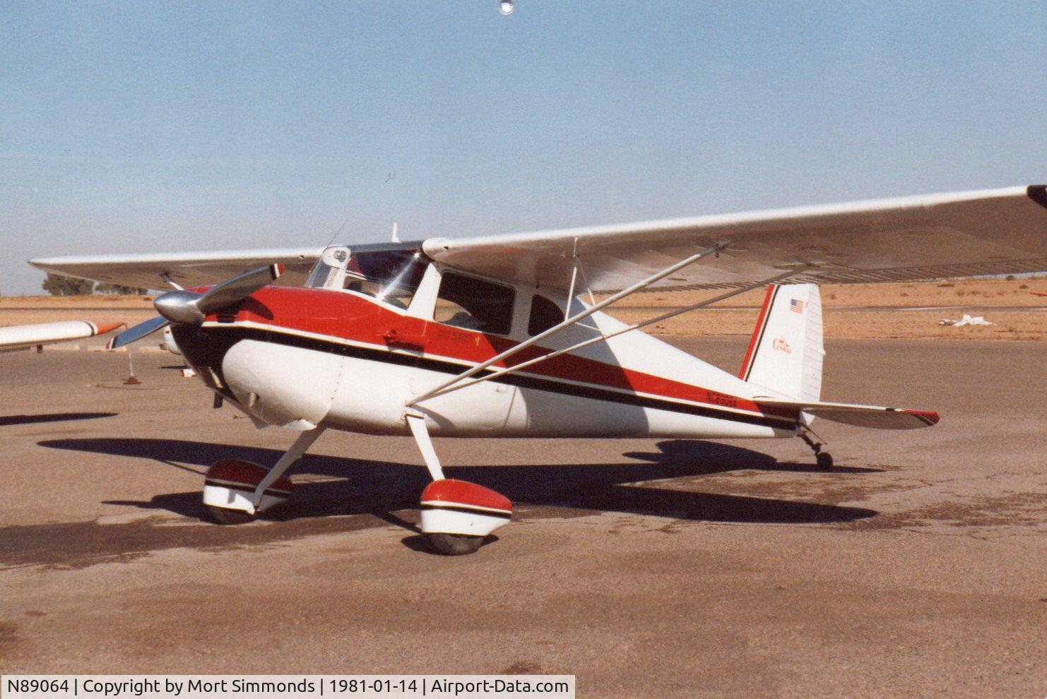 N89064, 1946 Cessna 140 C/N 8068, Stellar airport Chandler, Arizona   1/14/1981