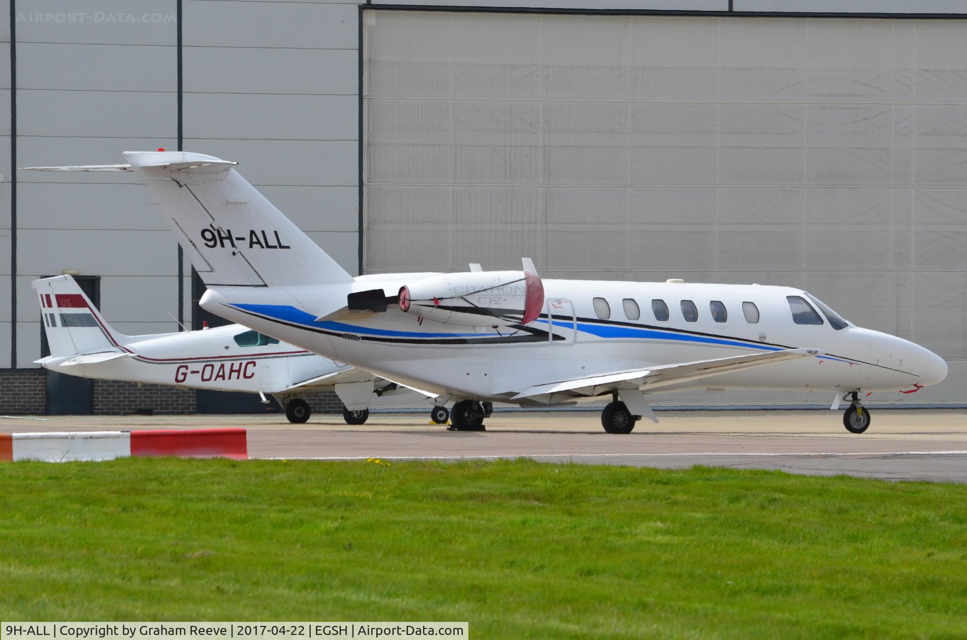 9H-ALL, 2000 Cessna 525A CitationJet CJ2 C/N 525A-0005, Parked at Norwich.