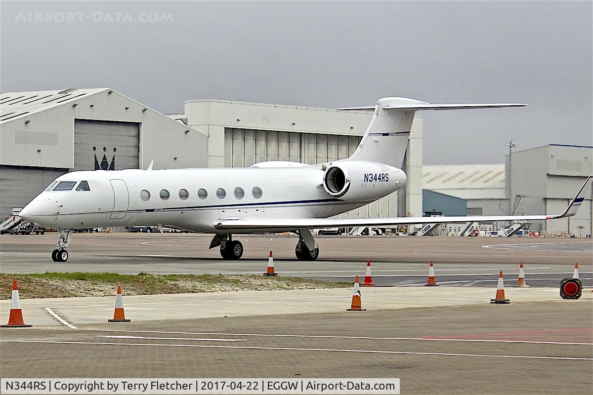 N344RS, 2013 Gulfstream Aerospace GV-SP (G550) C/N 5444, At Luton Airport