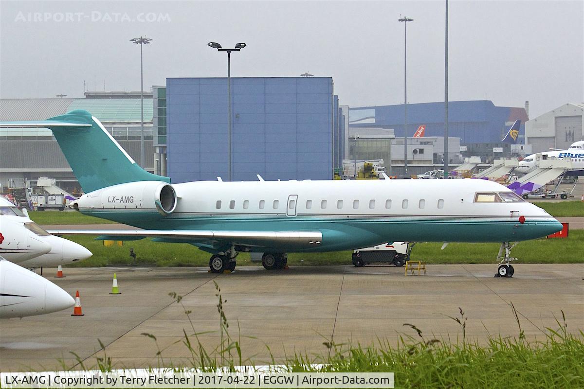 LX-AMG, 2008 Bombardier BD-700-1A10 Global Express XRS C/N 9286, at Luton Airport