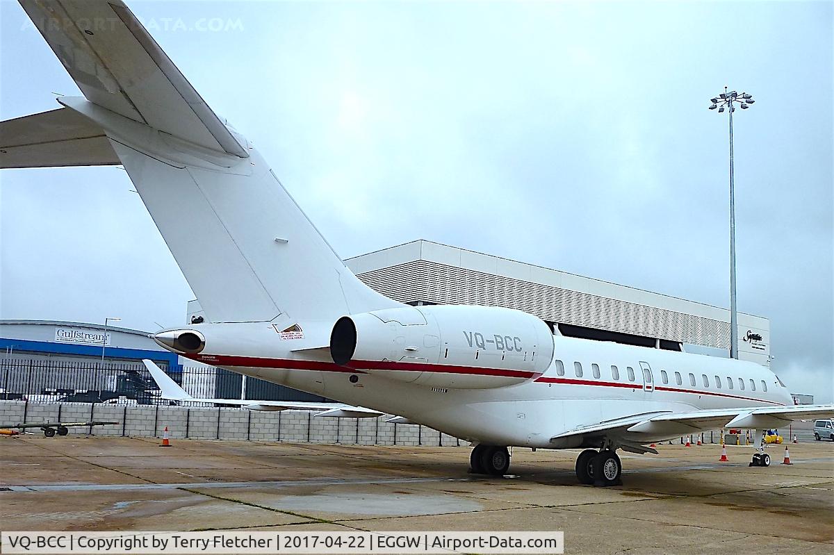 VQ-BCC, 2015 Bombardier BD700-1A10 Global 6000 C/N 9646, At Luton