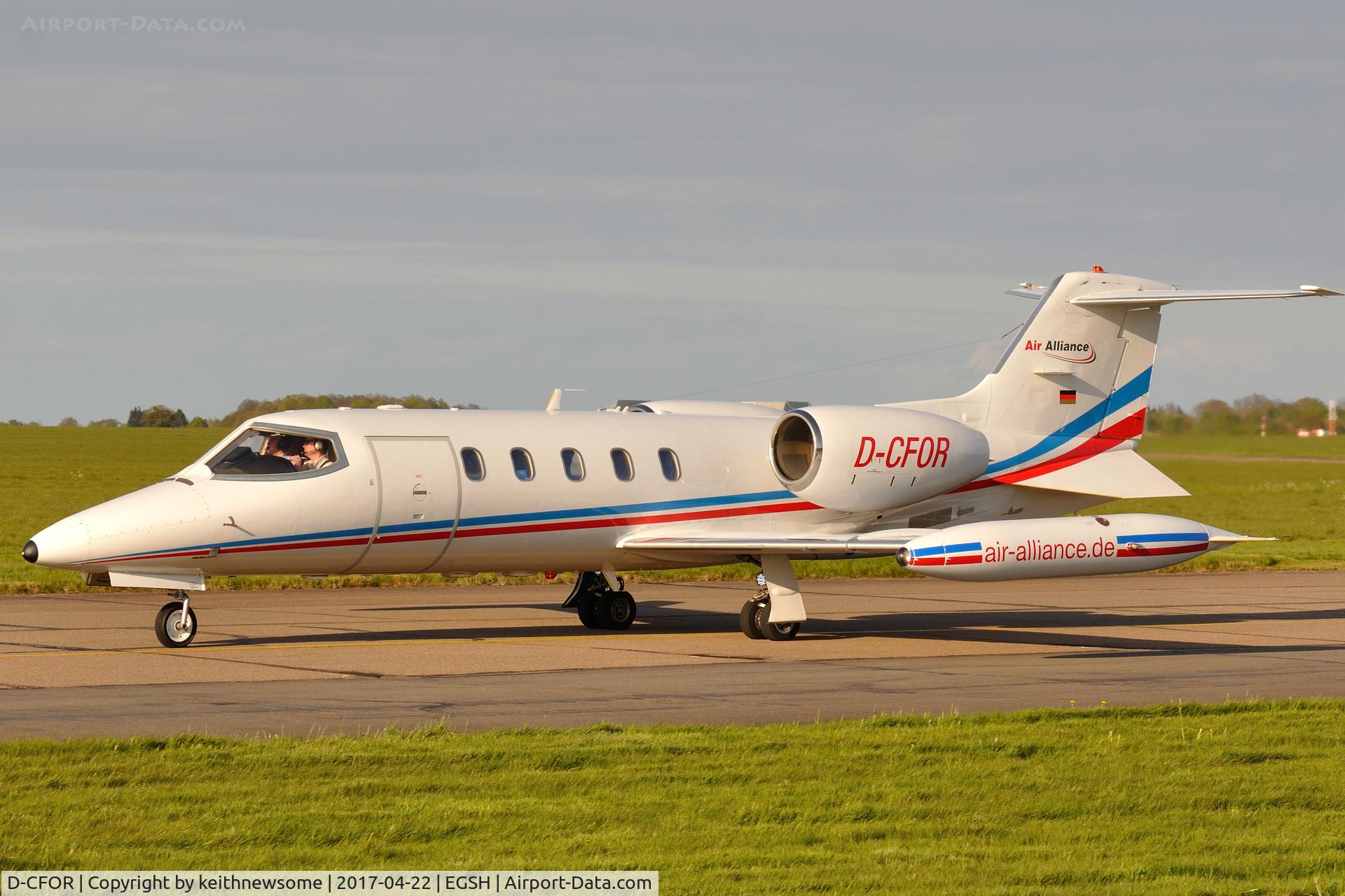 D-CFOR, 1990 Learjet 35A C/N 35A-656, Evening air ambulance.