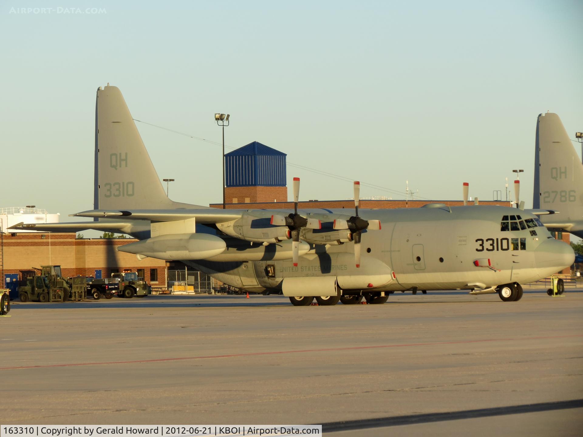 163310, 1985 Lockheed KC-130T Hercules C/N 382-5085, Parked on the ANG ramp.  VMGR-234 
