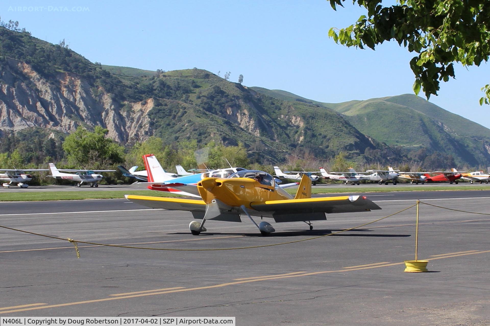 N406L, 2008 Vans RV-6 C/N 936, Provo PROVO 6, Lycoming O-320 160 Hp, taxi back, Young Eagles flight