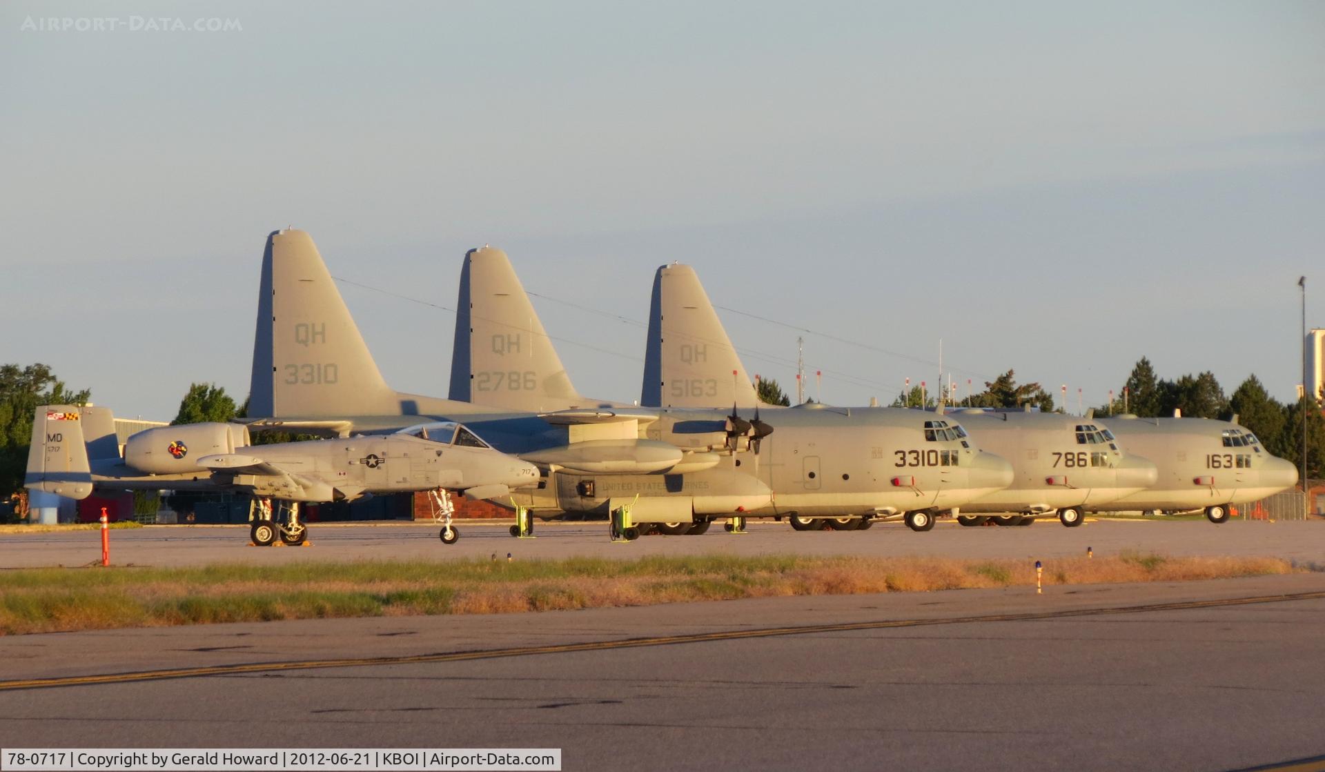 78-0717, 1978 Fairchild Republic A-10C Thunderbolt II C/N A10-0337, Parked along side C-130s of VMGR-234 