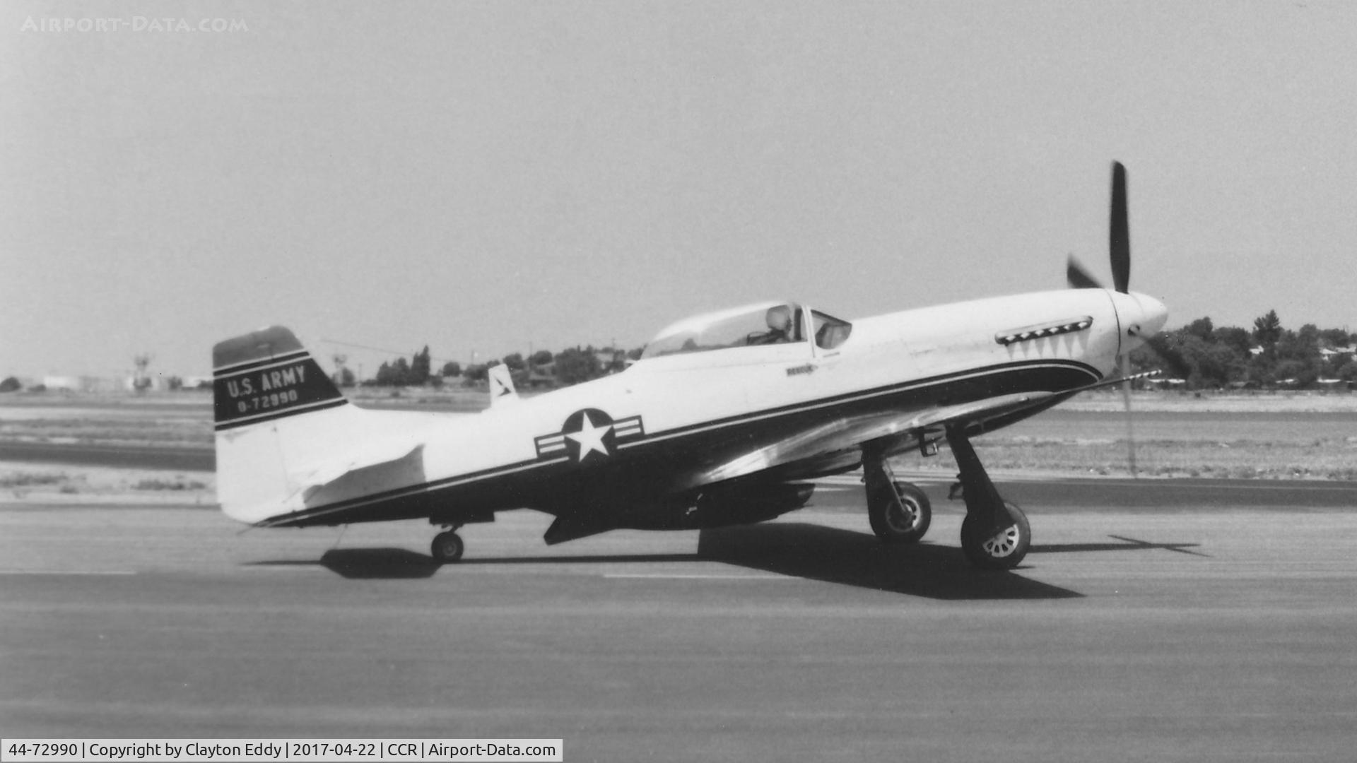 44-72990, 1944 North American P-51D-20-NA Mustang C/N 222 -38749, Buchanan Field Concord California 1960's?