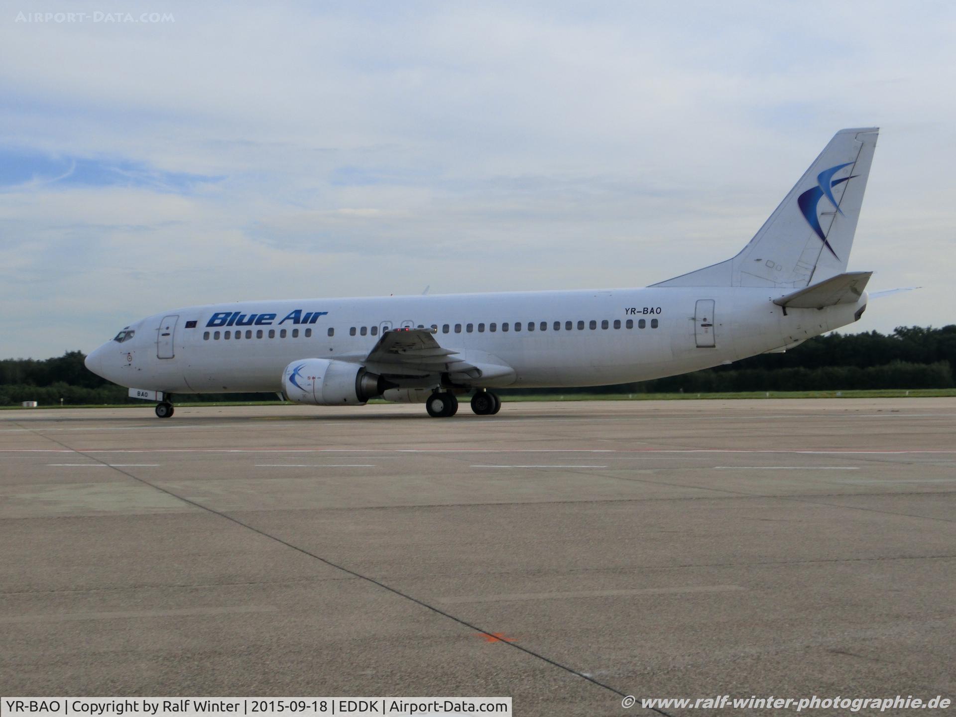 YR-BAO, 1991 Boeing 737-42C C/N 24813, Boeing 737-42C - OB BMS Blue Air - 24813 - YR-BAO - 18.09.2015 - CGN