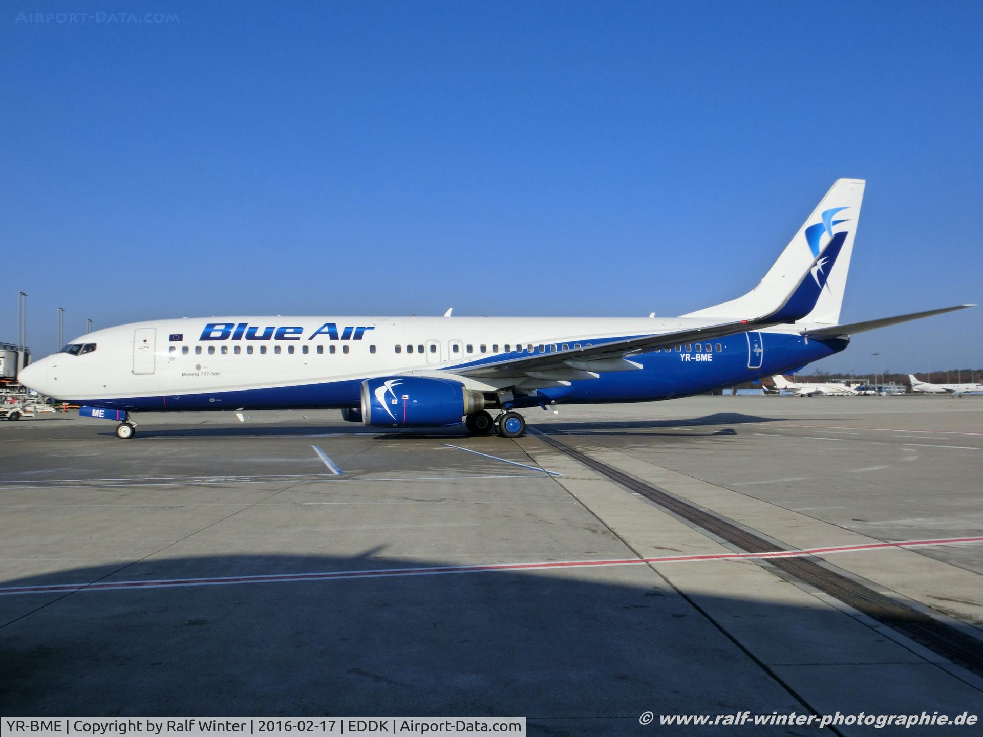 YR-BME, 2005 Boeing 737-86N C/N 34251, Boeing 737-86N Next Gen - OB BMS JOR Blue Air - 34251 - YR-BME - 17.02.2016 -CGN