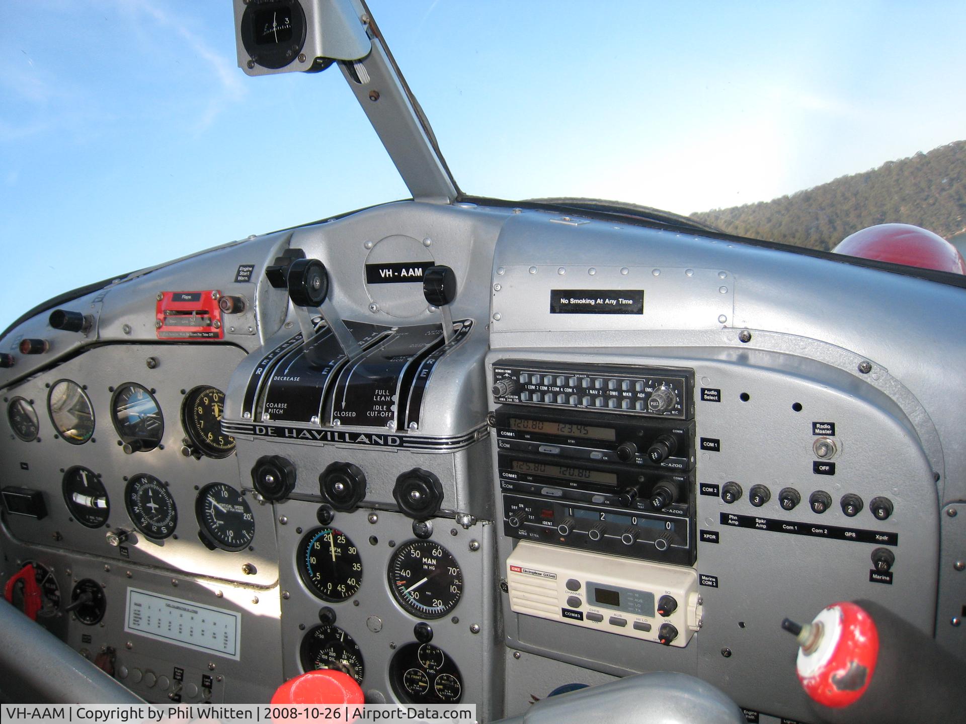 VH-AAM, 1961 De Havilland Canada DHC-2 Beaver Mk.I C/N 1492, In the VH-AAM office with 500ft per min climb.