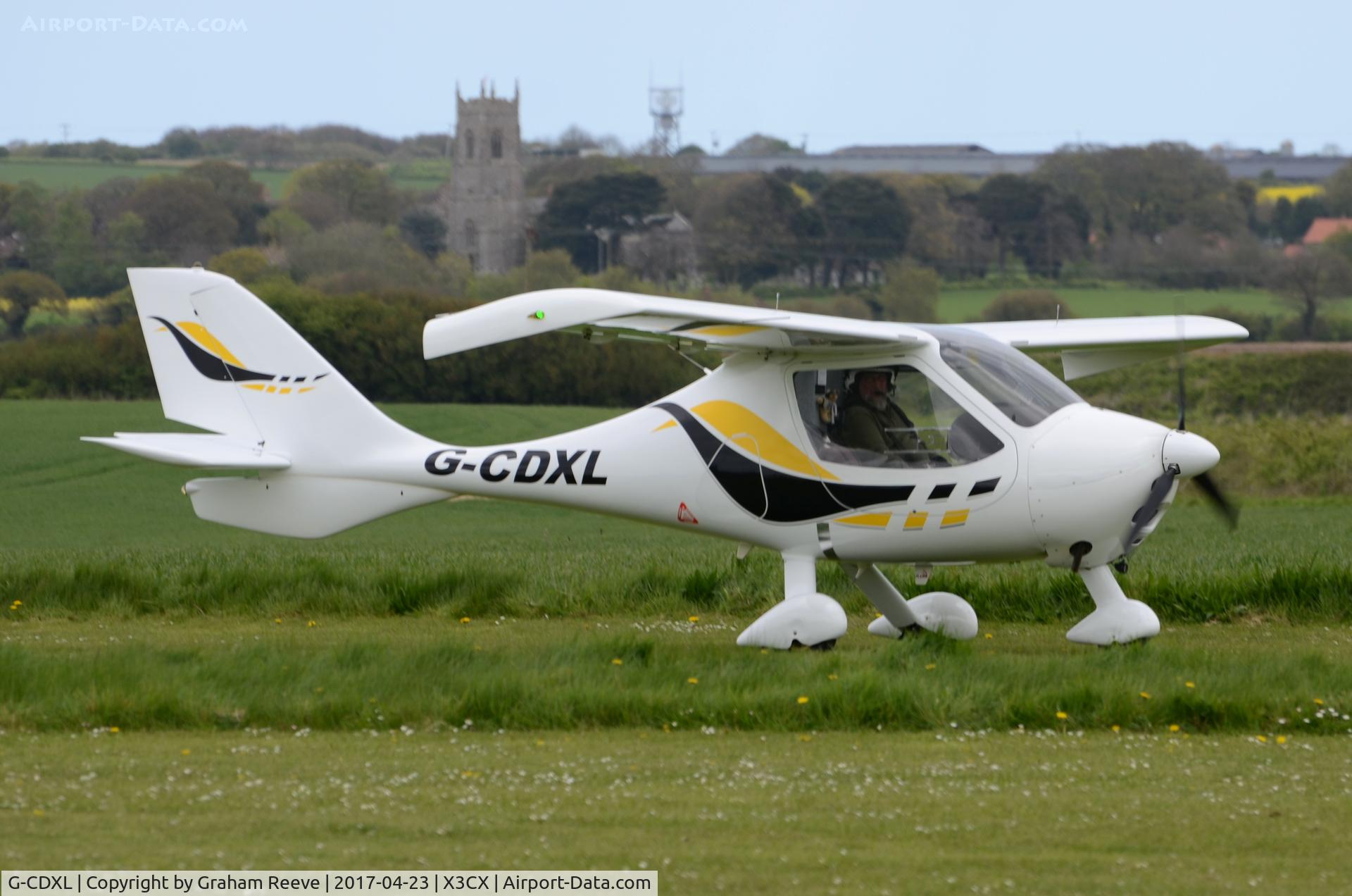 G-CDXL, 2006 Flight Design CTSW C/N 8191, Just landed at Northrepps.