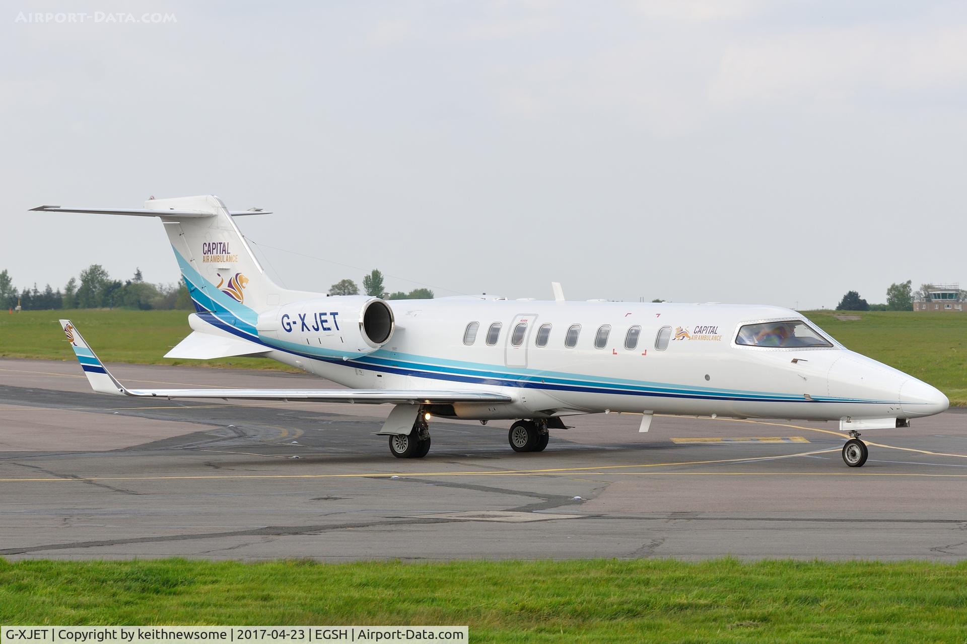 G-XJET, 2006 Learjet 45 C/N 45-311, With new titles and logo.
