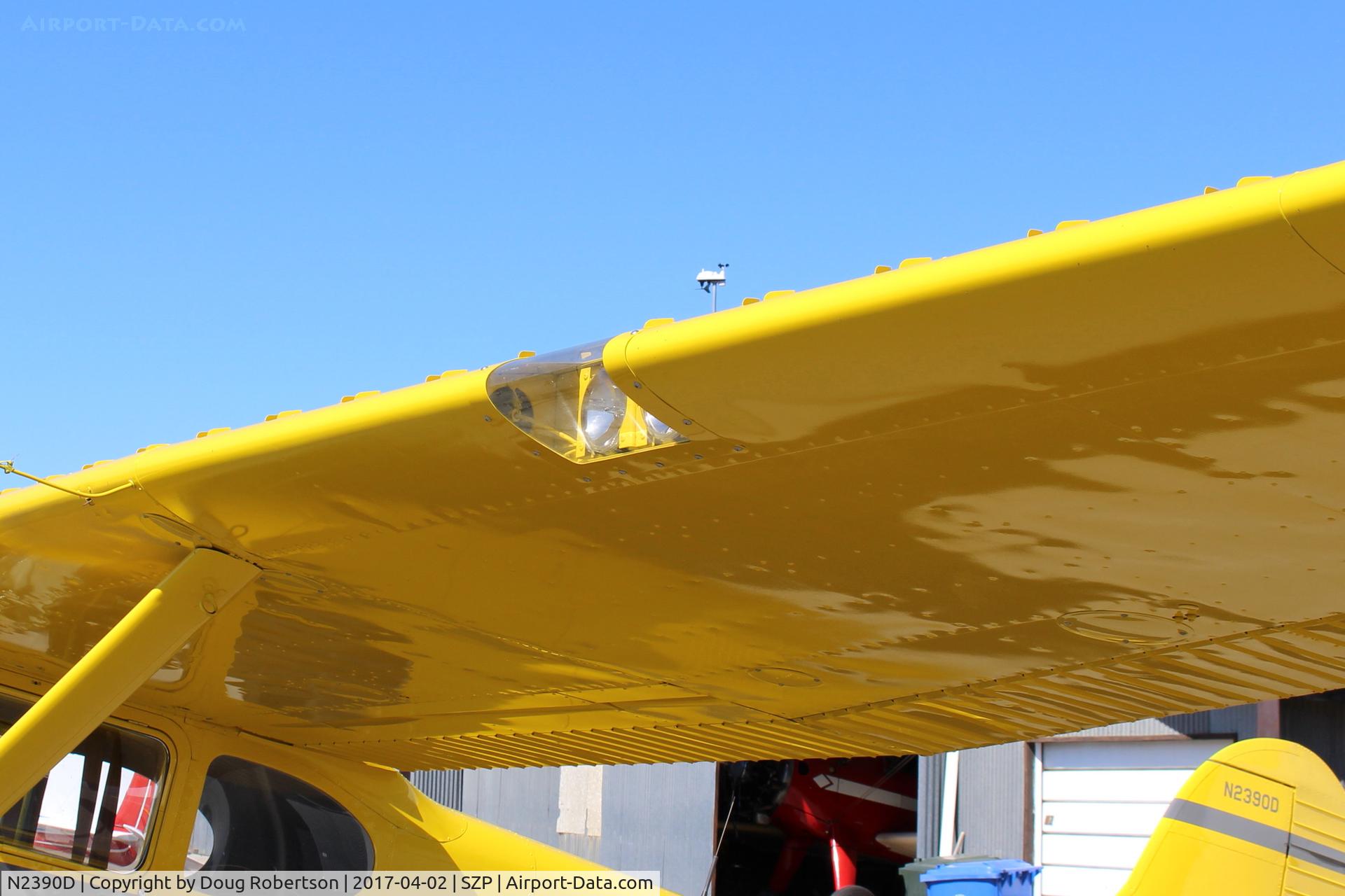 N2390D, 1952 Cessna 170B C/N 20542, 1952 Cessna 170B, Continental C-145 145 Hp, closeup-wing Micro vortex generators