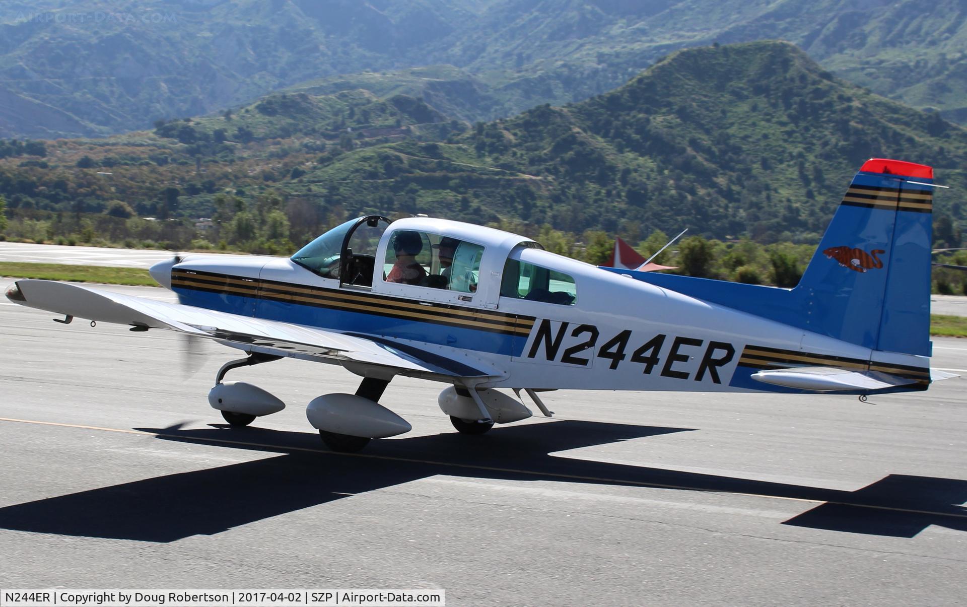 N244ER, 1992 American General AG-5B Tiger C/N 10123, 1992 American General AG-5B TIGER, Lycoming O&VO-360 180 Hp, taxi back