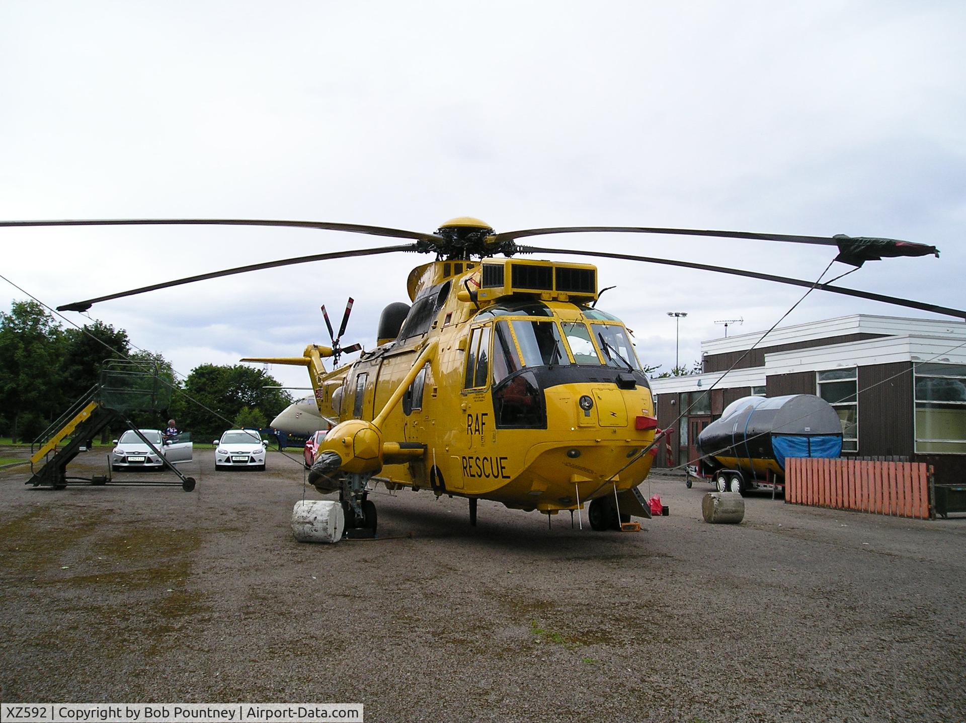 XZ592, 1978 Westland Sea King HAR.3 C/N WA858, XZ592 now resides at Morayvia Aerospace Centre at Kinloss, Moray, Scotland since 2015 and is open to the public. Apart from no engines, camera and hoist the aircraft is virtually complete.
