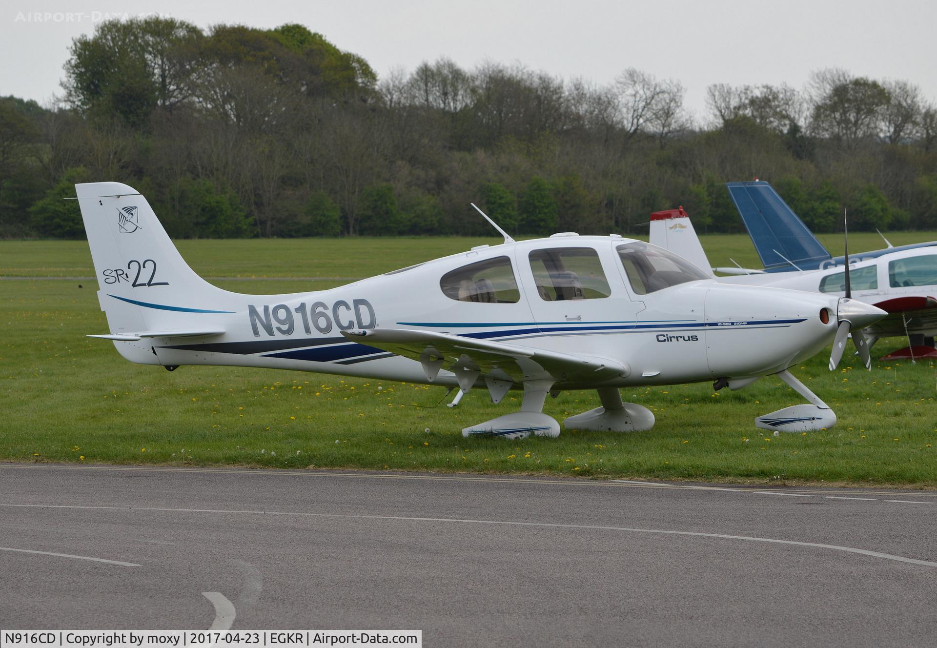 N916CD, 2002 Cirrus SR22 C/N 0318, Cirrus SR22 at Redhill.