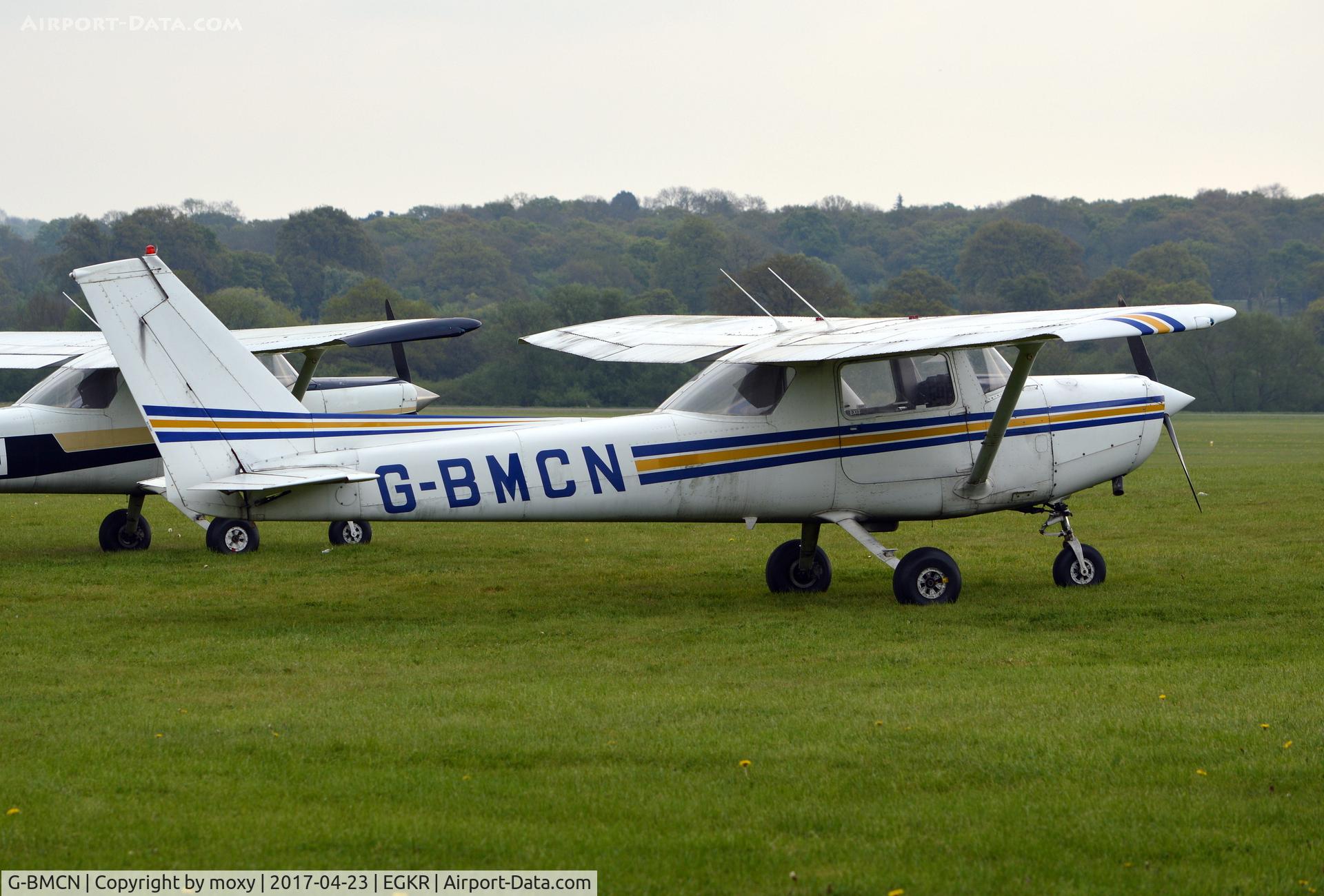 G-BMCN, 1978 Reims F152 C/N 1471, Reims Cessna F152 at Redhill. Ex D-ELDM