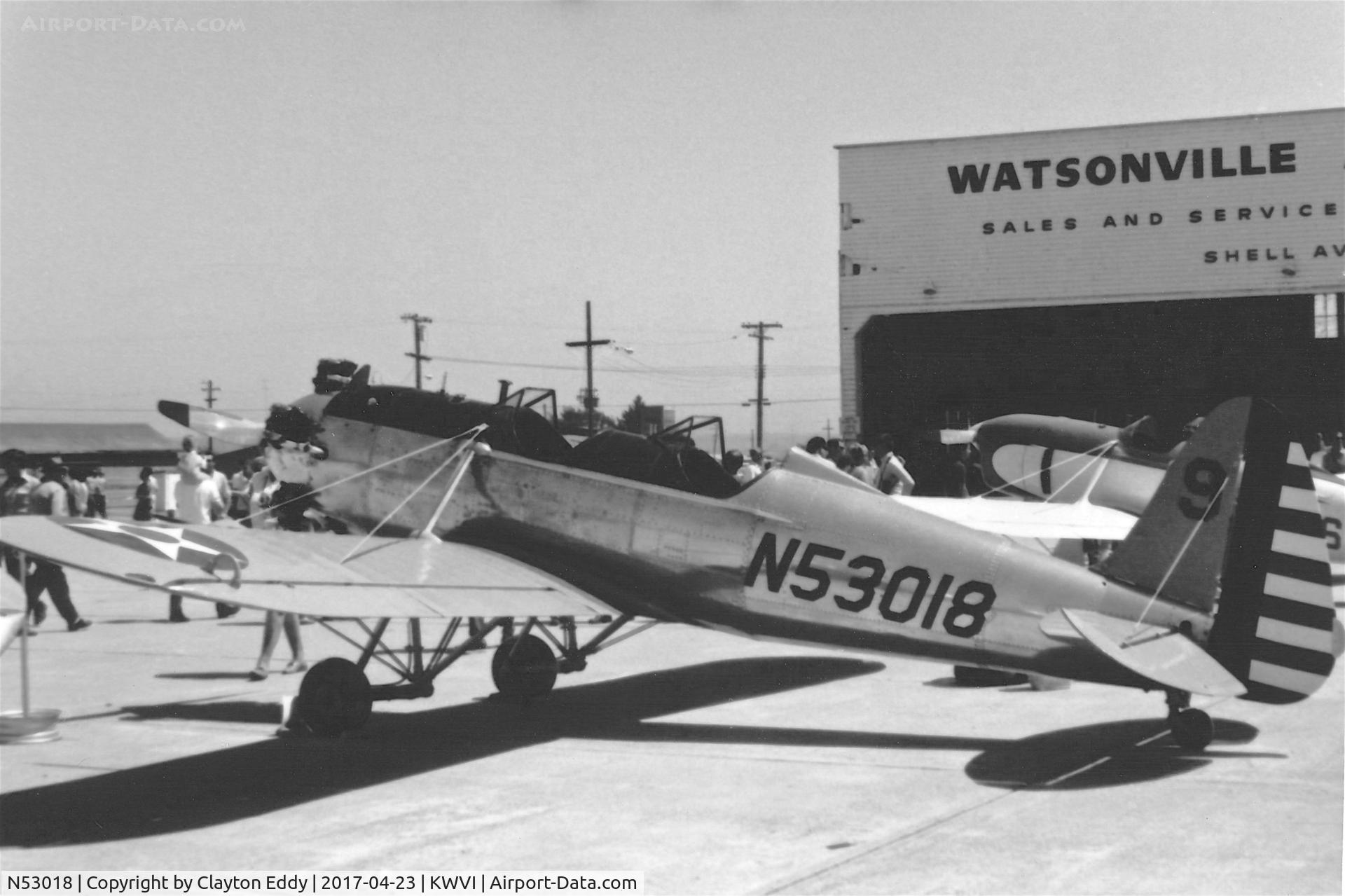 N53018, 1941 Ryan Aeronautical ST3KR C/N 1164, Watsonville Airport in California 1970.