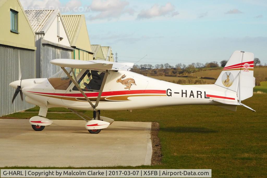 G-HARL, 2015 Comco Ikarus C42 FB100 Bravo C/N 1509-7418, Comco Ikarus C42 FB100 Bravo, a Fishburn Airfield resident. March 7th 2017.