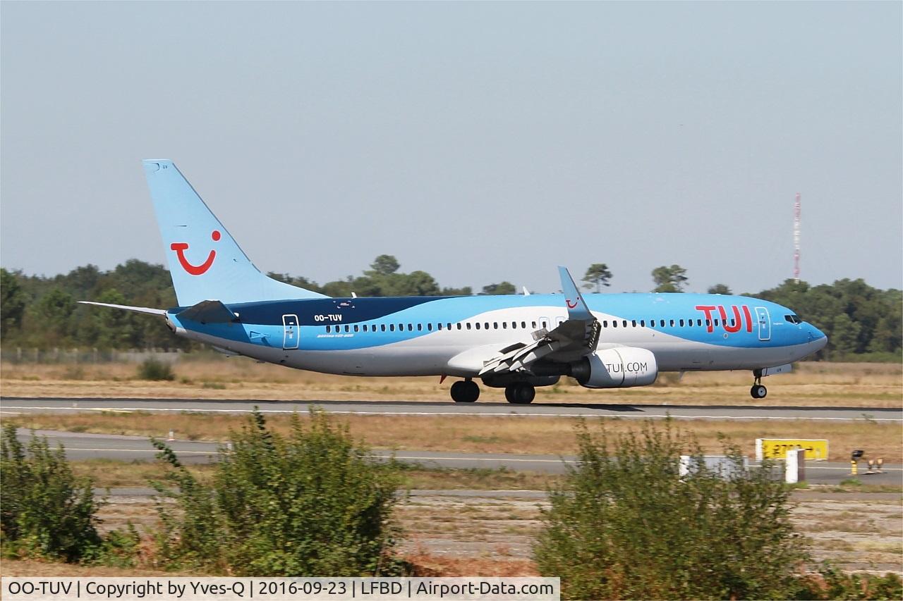 OO-TUV, 2011 Boeing 737-86J C/N 36883, Boeing 737-86J, Landing rwy 05, Bordeaux Mérignac airport (LFBD-BOD)