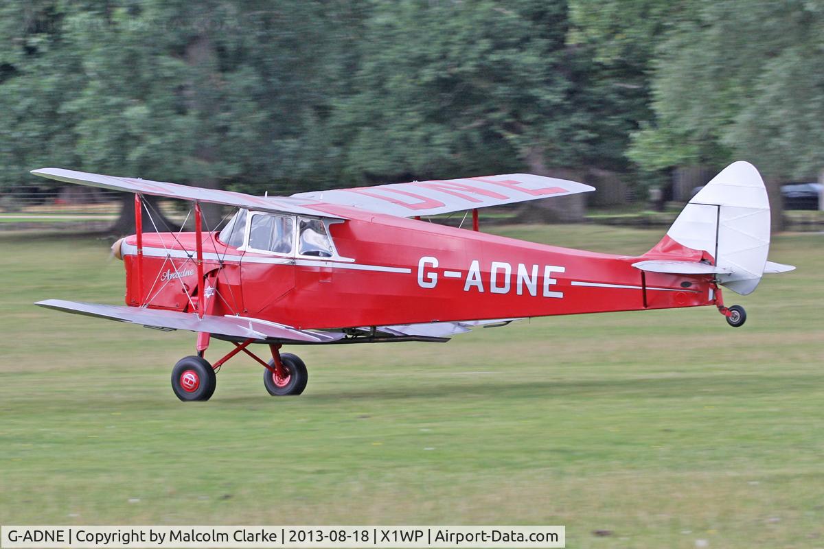 G-ADNE, 1936 De Havilland DH.87B Hornet Moth C/N 8089, De Havilland DH-87B Hornet Moth De Havilland DH-87B Hornet Moth at The De Havilland Moth Club's 28th International Moth Rally at Woburn Abbey. August 18th 2013.