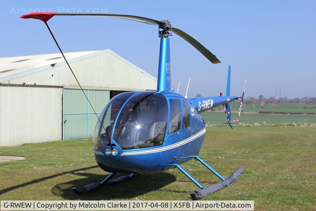 G-RWEW, 2006 Robinson R44 Clipper II C/N 11148, Robinson R-44 Clipper II, a visitor to Fishburn Airfield UK. April 8th 2017.