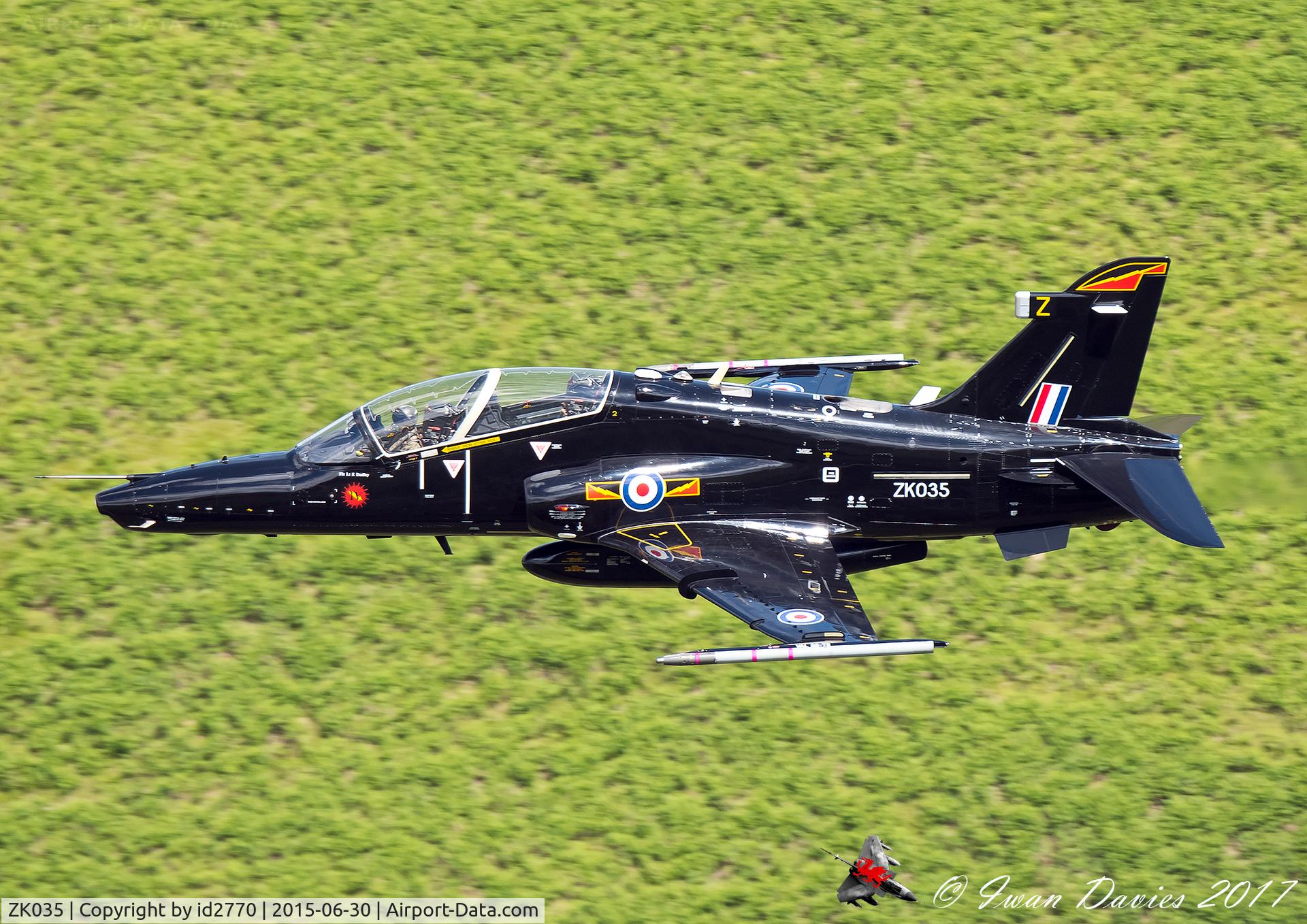 ZK035, 2010 British Aerospace Hawk T2 C/N RT026/1264, ZK035 low flying sortie in LFA7