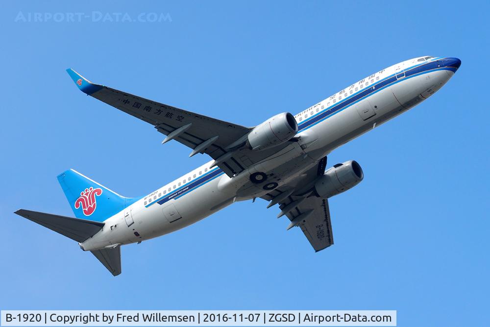 B-1920, 2013 Boeing 737-86N C/N 41265, CHINA SOUTHERN