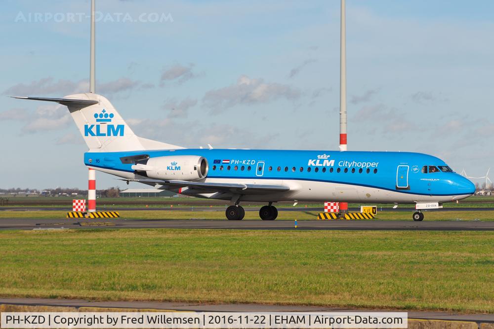 PH-KZD, 1997 Fokker 70 (F-28-0070) C/N 11582, KLMCityhopper