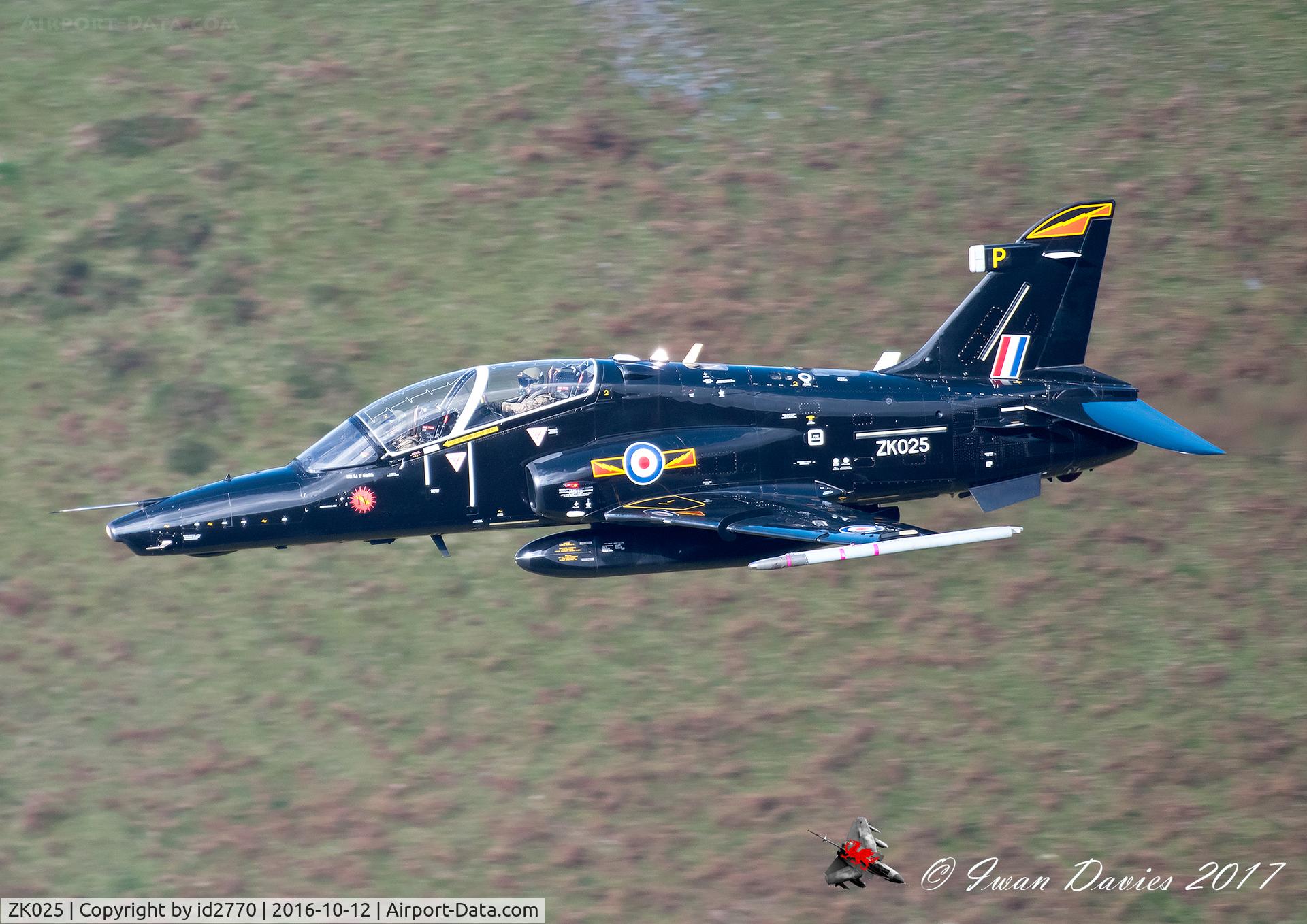ZK025, 2009 British Aerospace Hawk T2 C/N RT016/1254, ZK025 passing the Snake Pit, Mach Loop.