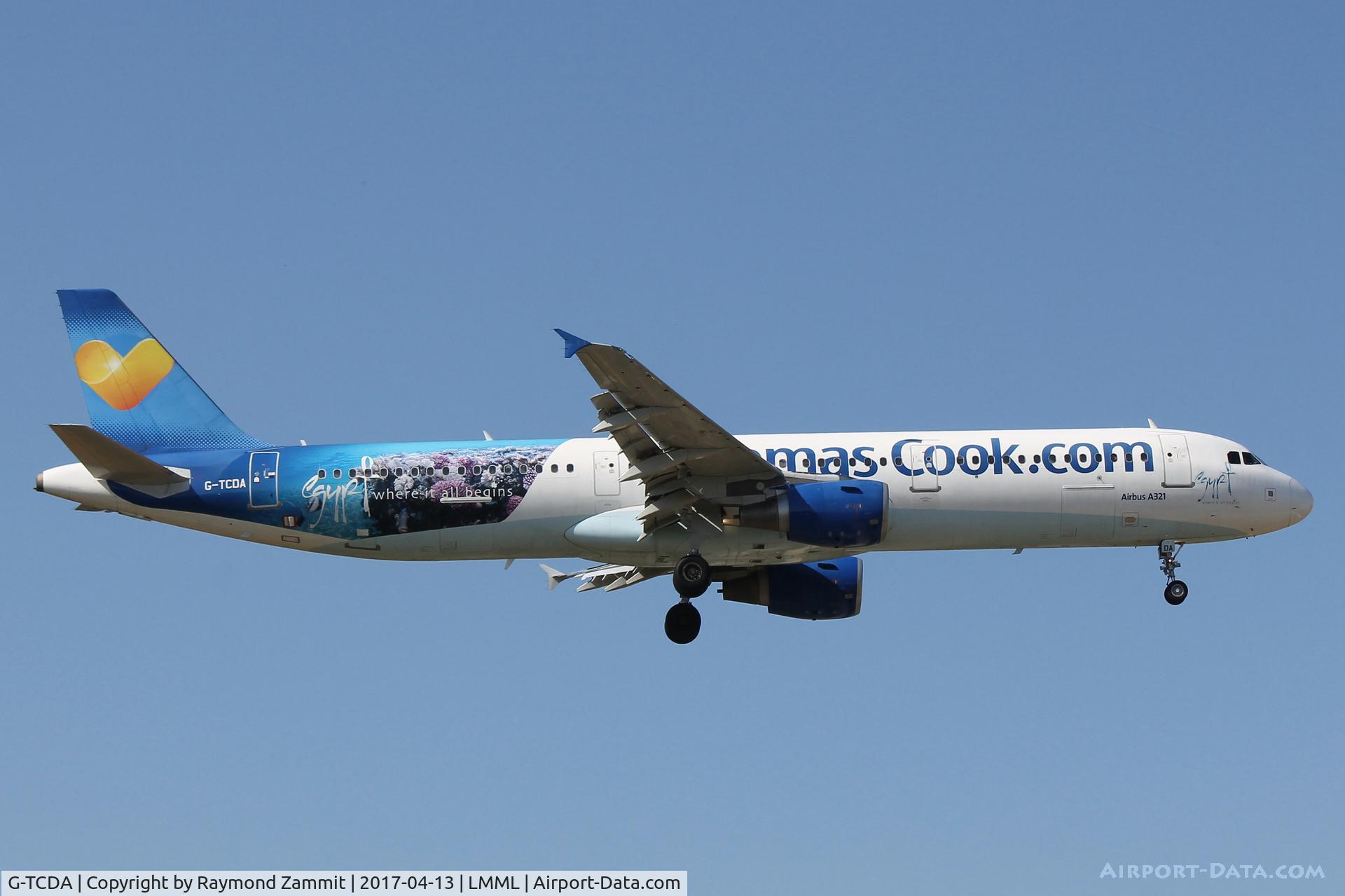 G-TCDA, 2003 Airbus A321-211 C/N 2060, B757 G-TCDA Thomas Cook Airways in special Eygptian colour scheme.