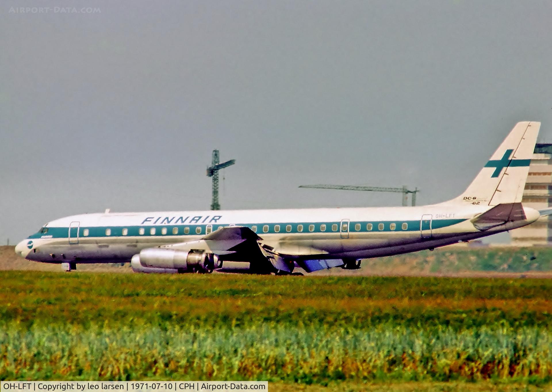 OH-LFT, 1968 Douglas DC-8-62CF C/N 46013, Copenhagen 10.7.1971