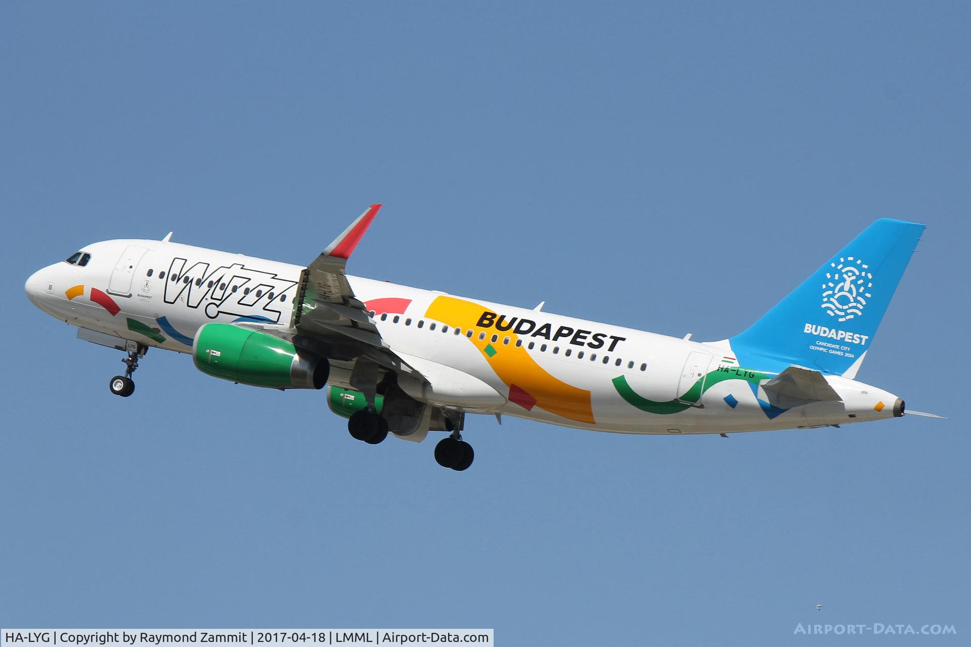 HA-LYG, 2013 Airbus A320-232 C/N 5539, A320 HA-LYG Wizzair in special Budapest Olympic Games livery