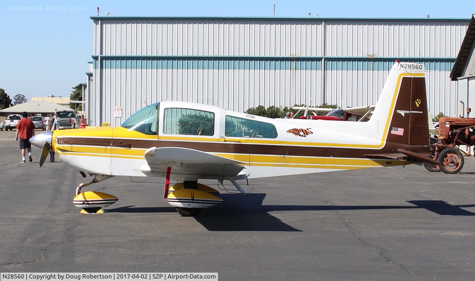 N28560, 1977 Grumman American AA-5B Tiger C/N AA5B0682, 1977 Grumman American AA-5B TIGER, Lycoming O&VO-360 180 Hp