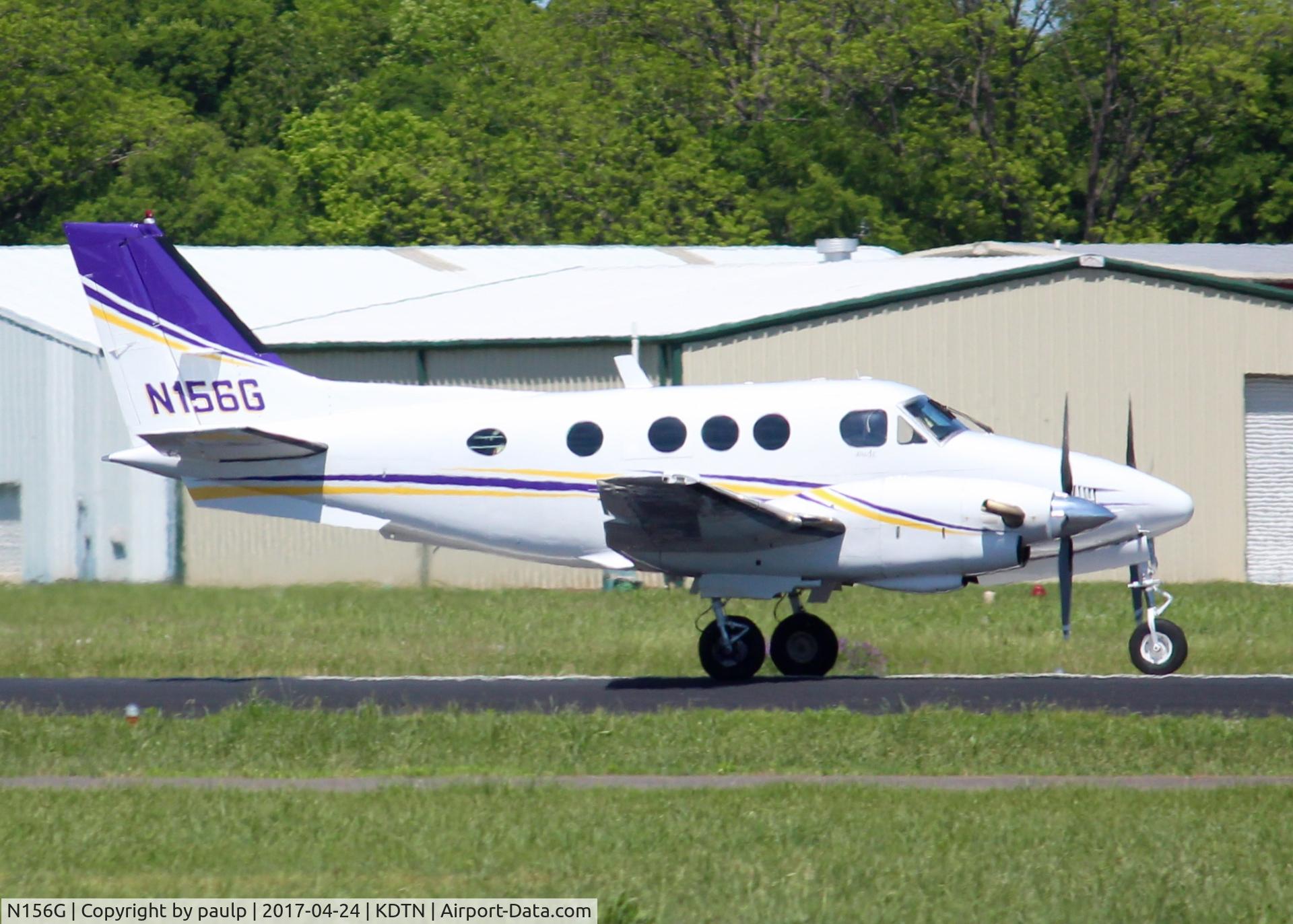 N156G, 1975 Beech E-90 King Air C/N LW-156, At Downtown Shreveport.