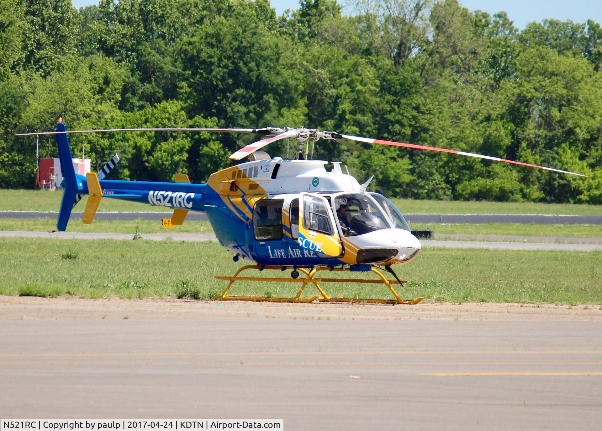 N521RC, 2014 Bell 407 C/N 54496, At Downtown Shreveport.