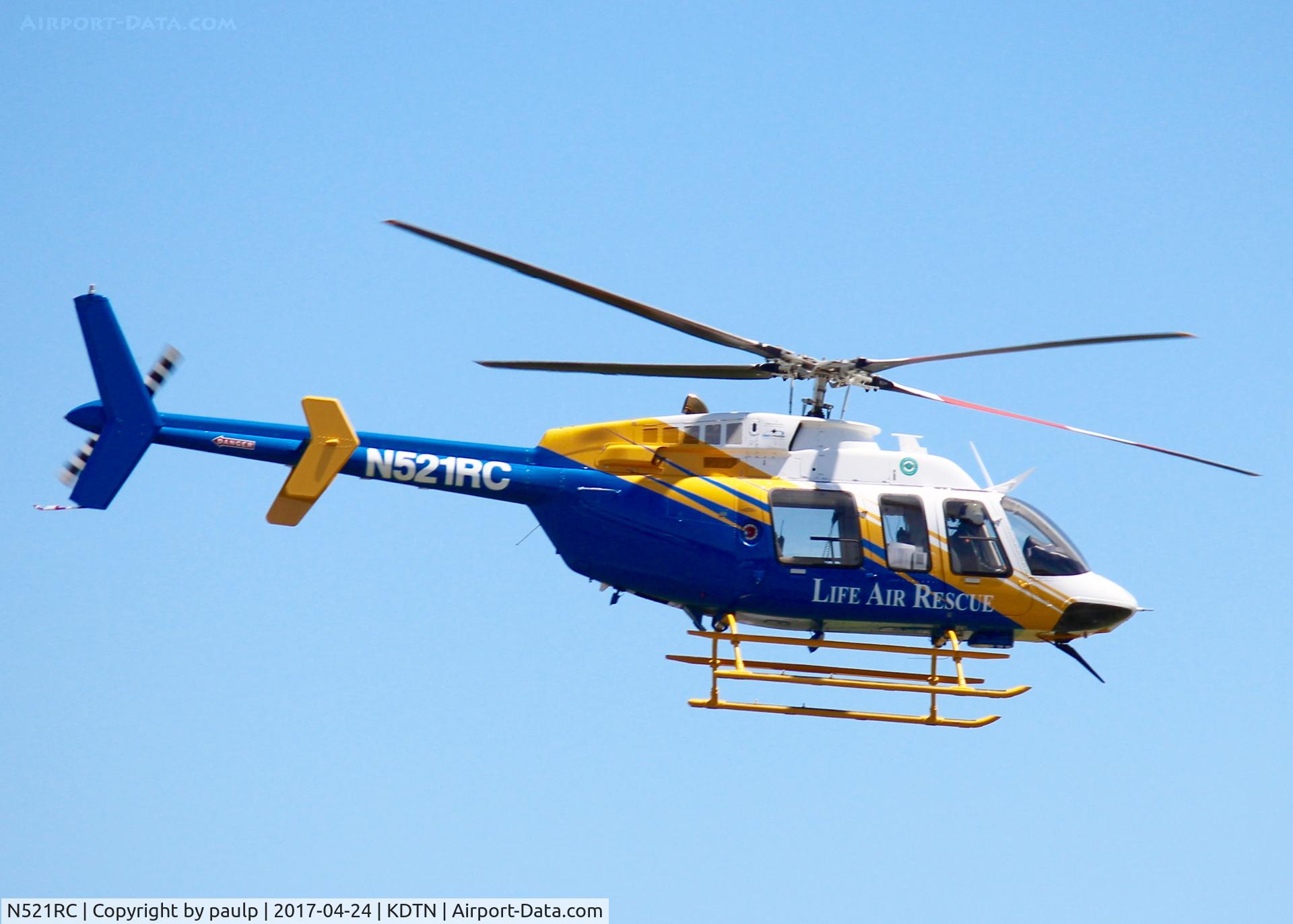 N521RC, 2014 Bell 407 C/N 54496, At Downtown Shreveport.