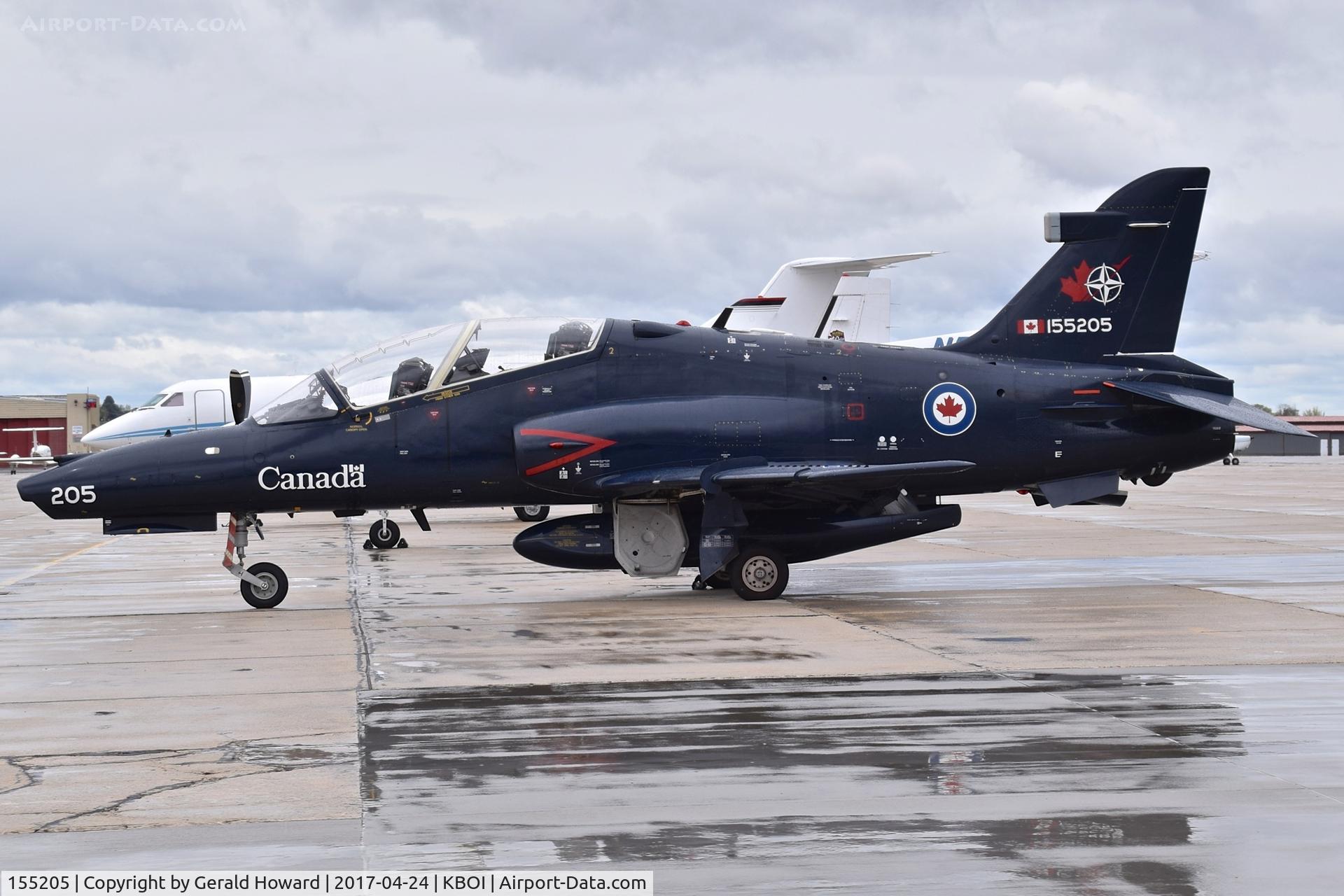 155205, 2000 BAE Systems CT-155 Hawk C/N IT013/699, A wet day on the south GA ramp.  No.2 CFFTS, Moose Jaw, Saskatchewan, Canada.