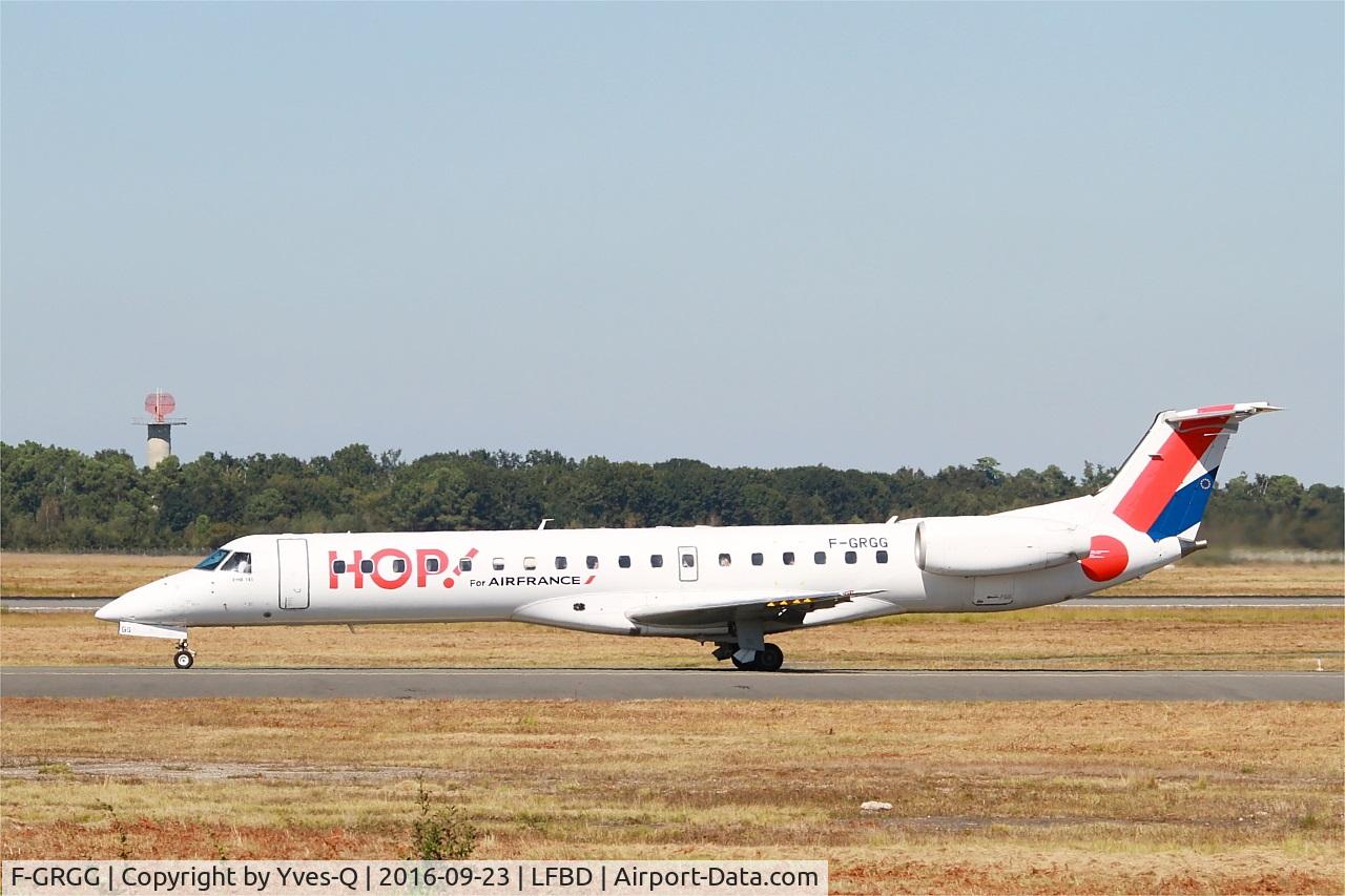 F-GRGG, 1999 Embraer ERJ-145EP (EMB-145EP) C/N 145118, Embraer EMB-145EU, Holding point Delta rwy 05, Bordeaux Mérignac airport (LFBD-BOD)