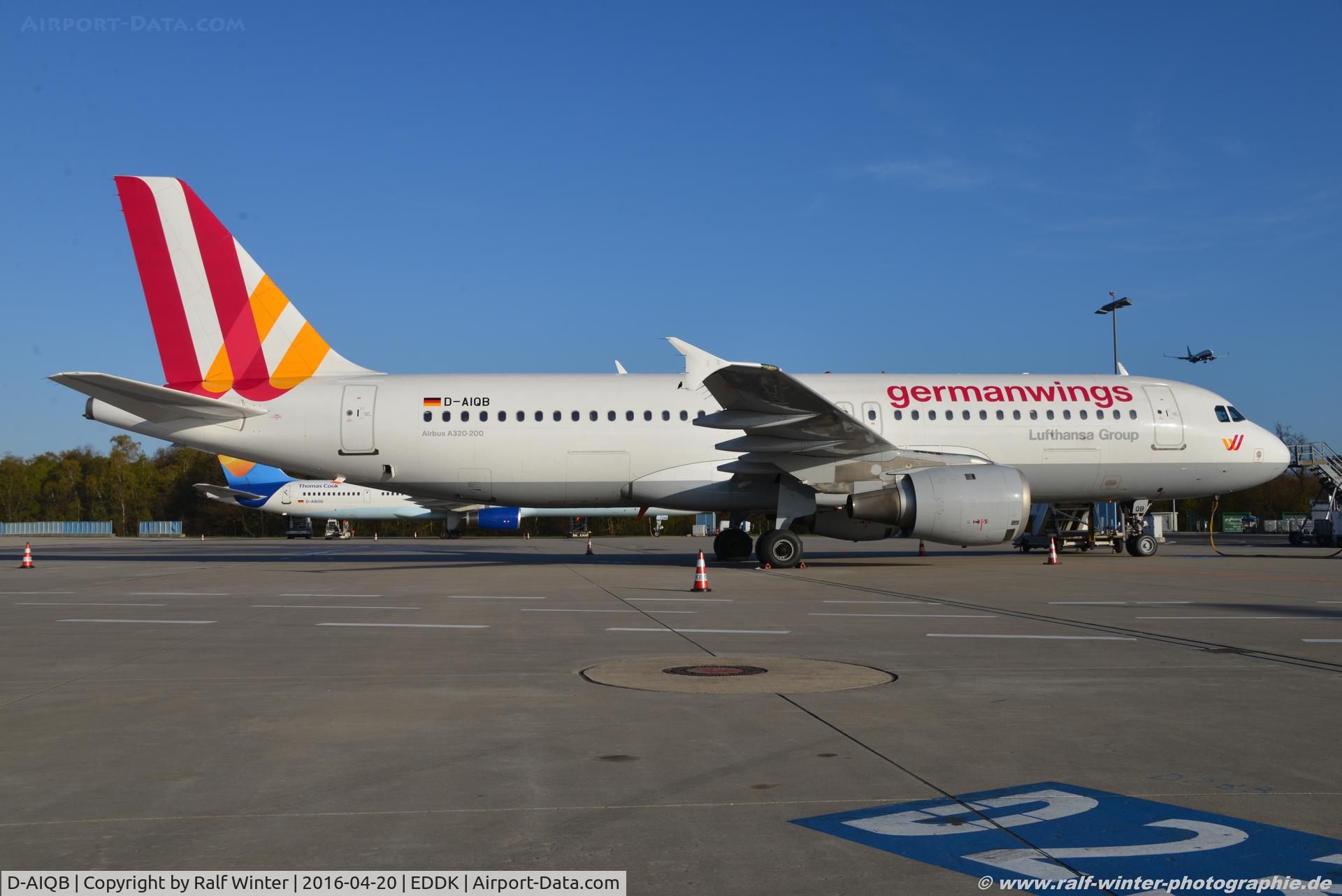 D-AIQB, 1991 Airbus A320-211 C/N 0200, Airbus A320-211 - 4U GWI Germanwings ex. Lufthansa 'Bielefeld' - 200 - D-AIQB - 20.04.2016 - CGN