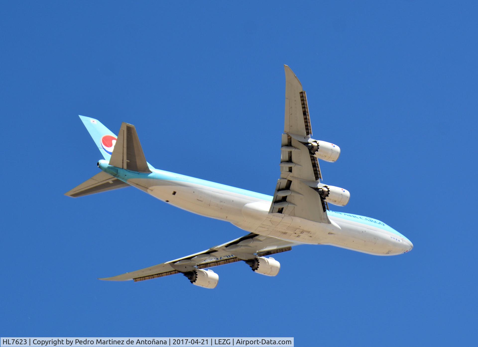 HL7623, 2013 Boeing 747-8B5F C/N 37655, Aeropuerto de Zaragoza