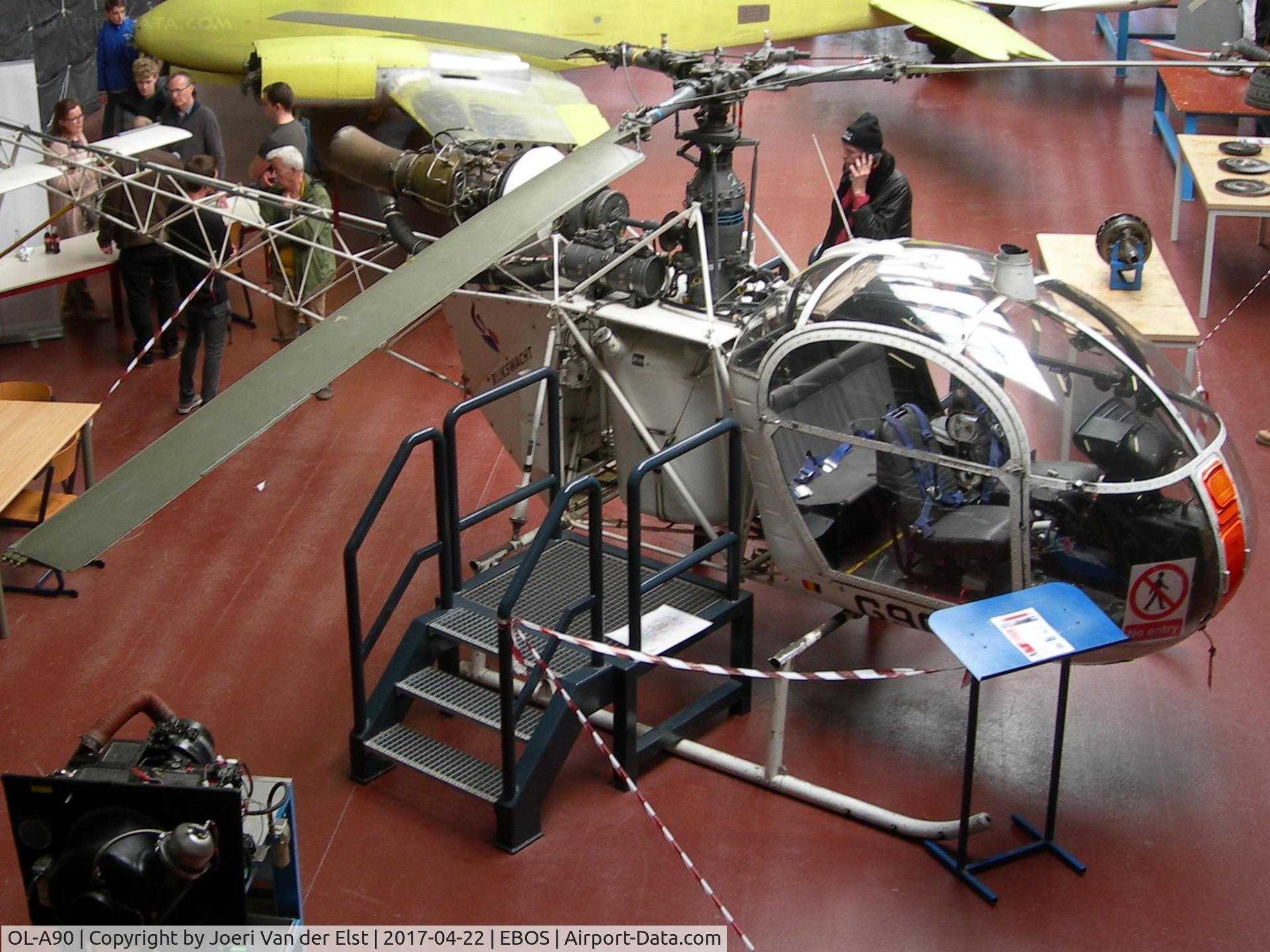 OL-A90, Sud Aviation SA-318C Alouette II C/N 1991 /618C-A68, Vlaams Luchtvaartopleidingscentrum Oostende VLOC