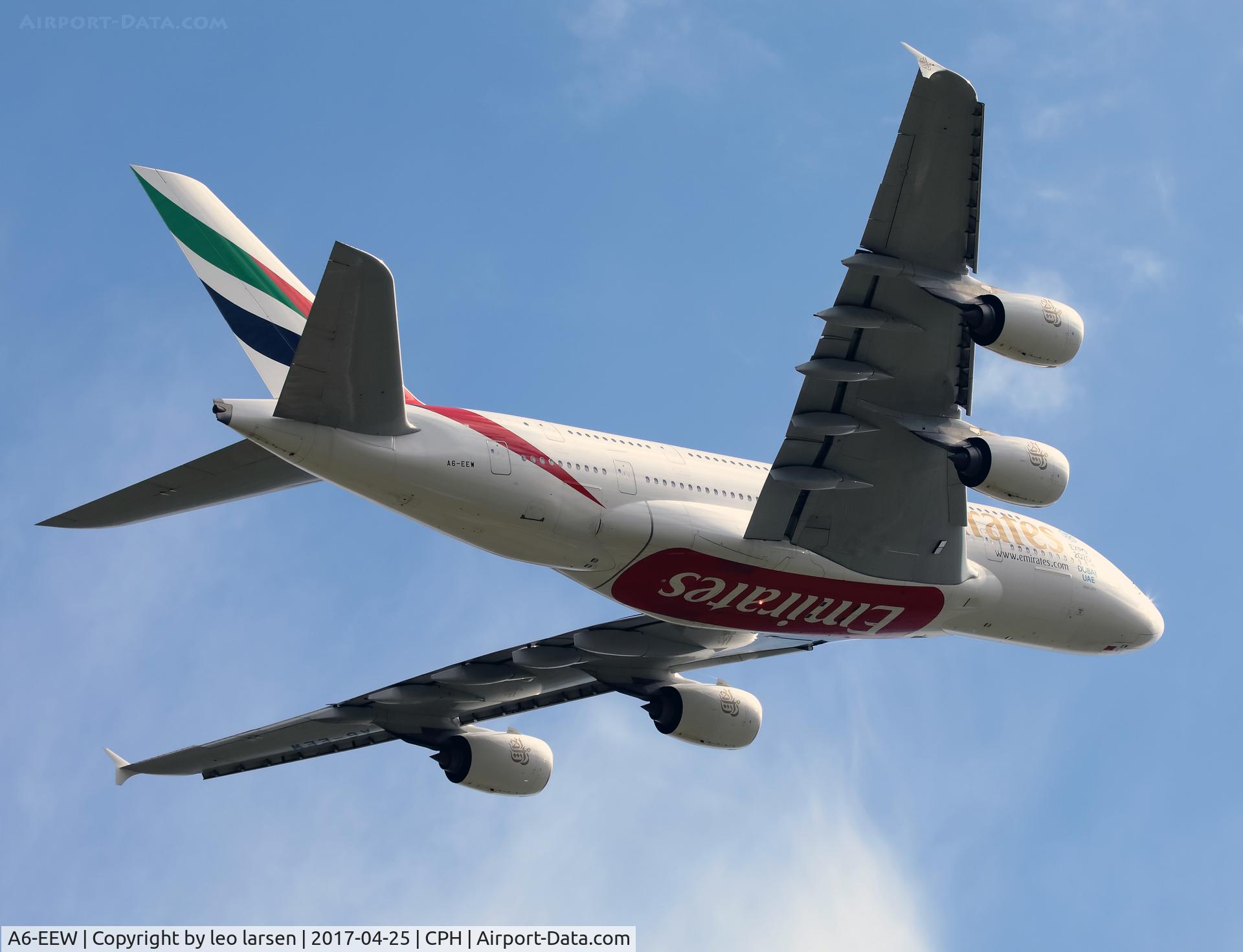 A6-EEW, 2013 Airbus A380-861 C/N 153, Copenhagen 25.4.2017